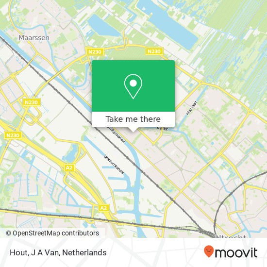 Hout, J A Van map