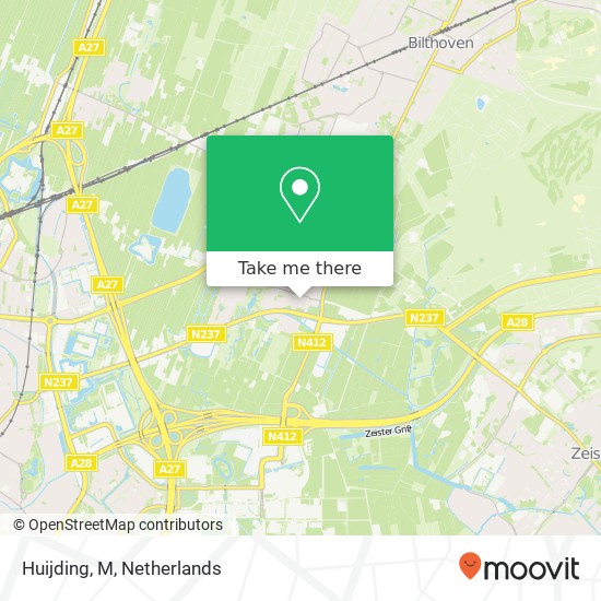 Huijding, M map