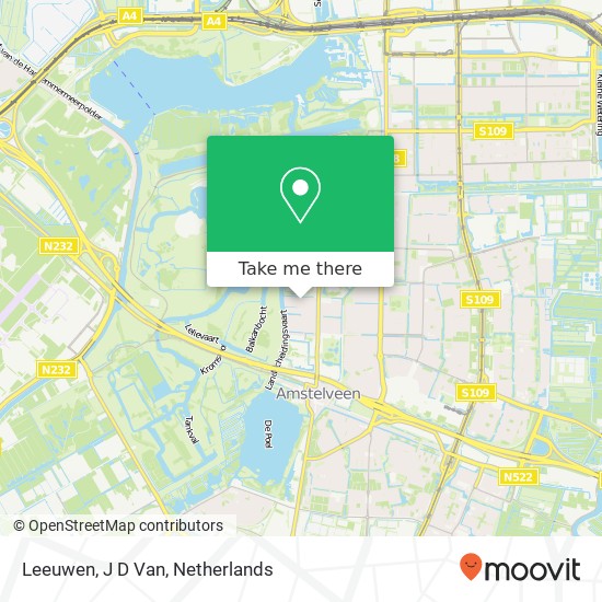 Leeuwen, J D Van map