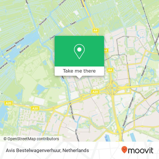 Avis Bestelwagenverhuur map