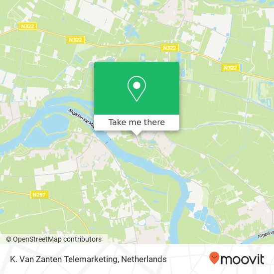 K. Van Zanten Telemarketing map