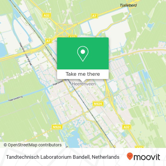 Tandtechnisch Laboratorium Bandell map