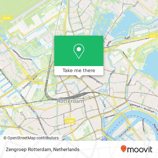 Zengroep Rotterdam map