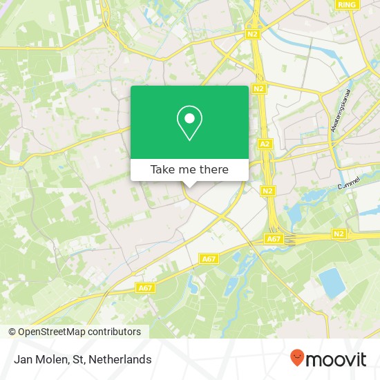Jan Molen, St map