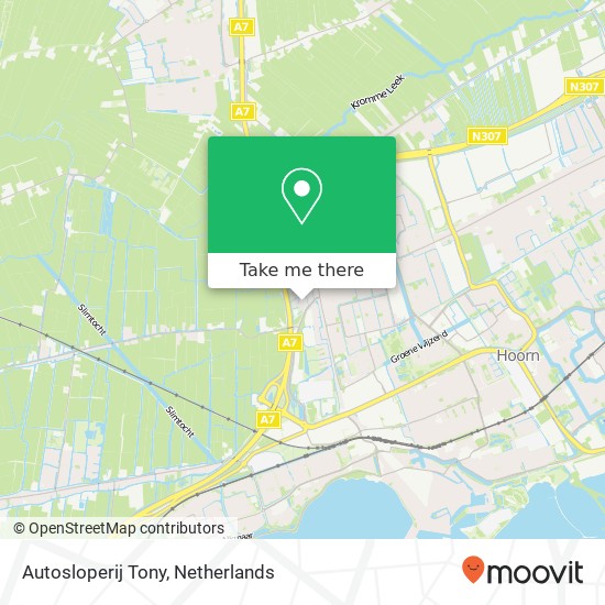 Autosloperij Tony map