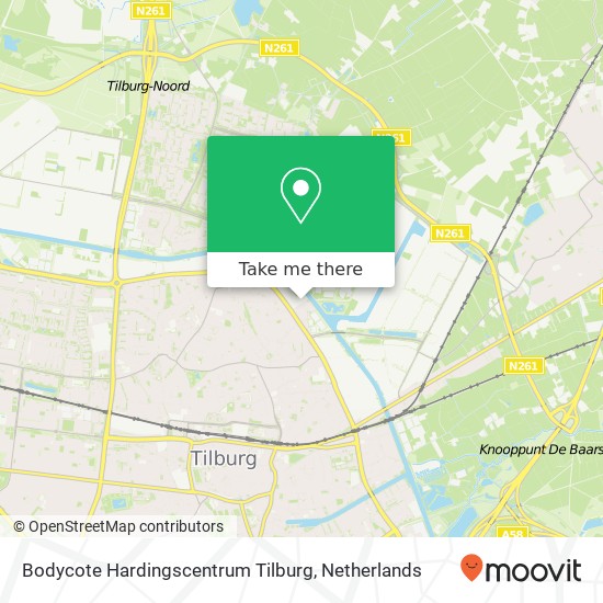 Bodycote Hardingscentrum Tilburg map