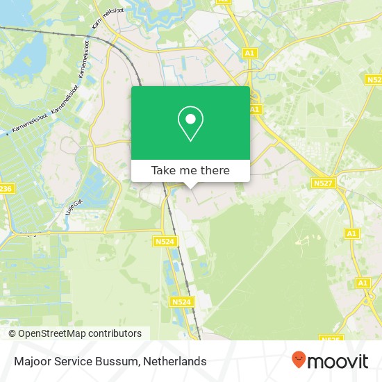 Majoor Service Bussum map