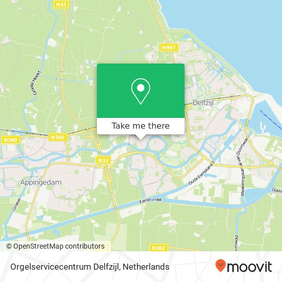 Orgelservicecentrum Delfzijl Karte