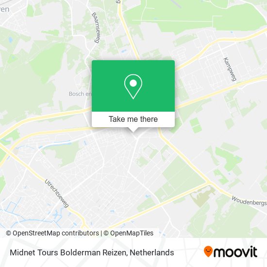 Midnet Tours Bolderman Reizen map