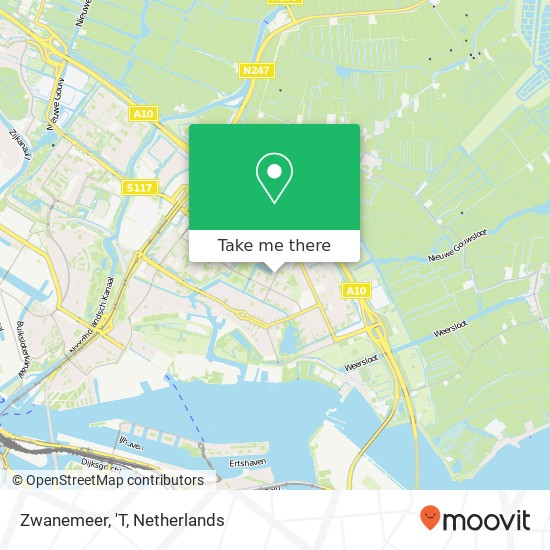 Zwanemeer, 'T map