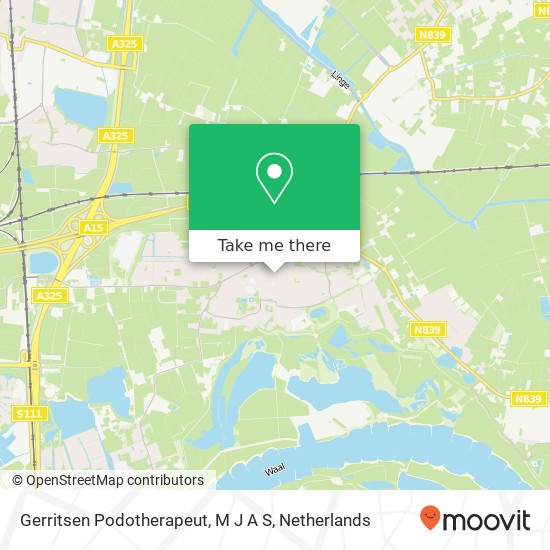 Gerritsen Podotherapeut, M J A S map