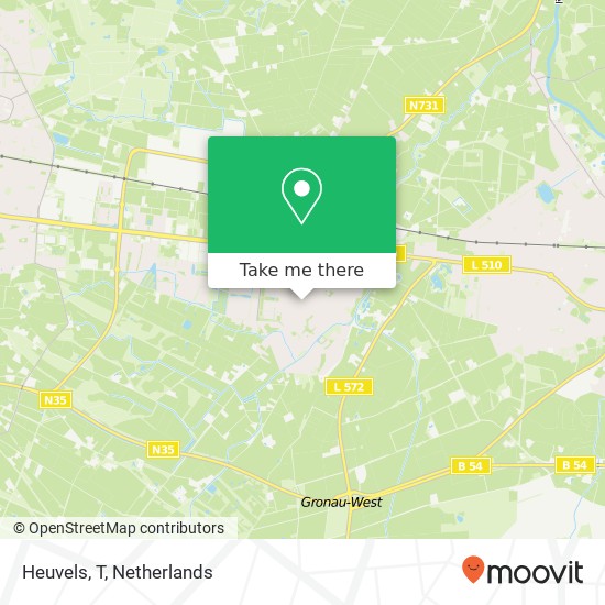 Heuvels, T map