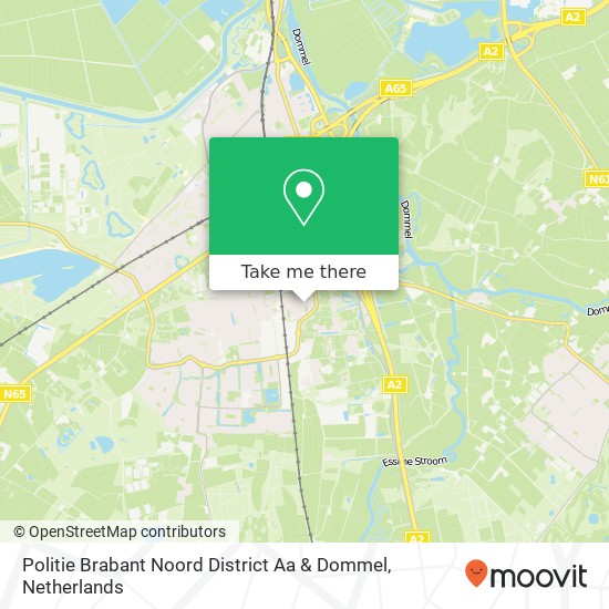Politie Brabant Noord District Aa & Dommel map