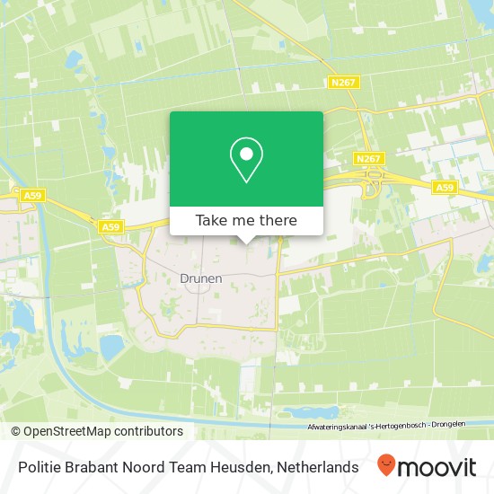 Politie Brabant Noord Team Heusden map