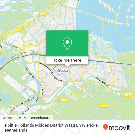 Politie Hollands Midden District Waag En Wiericke Karte