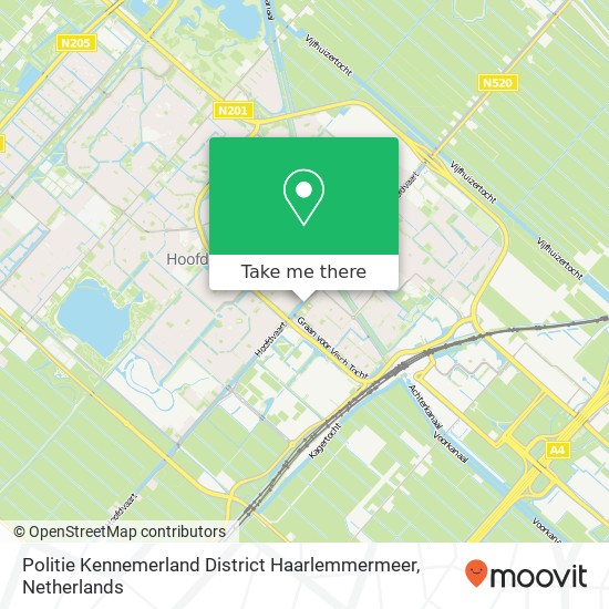 Politie Kennemerland District Haarlemmermeer map