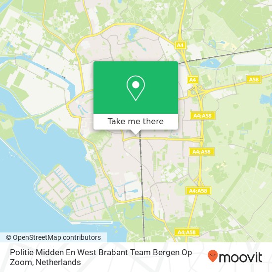 Politie Midden En West Brabant Team Bergen Op Zoom map