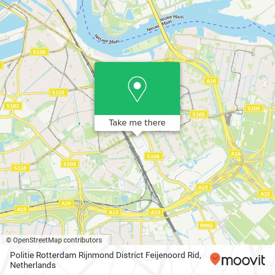 Politie Rotterdam Rijnmond District Feijenoord Rid map