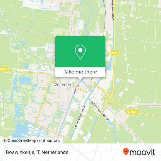 Boswinkeltje, 'T map