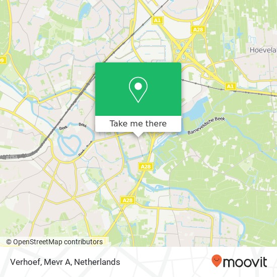 Verhoef, Mevr A map