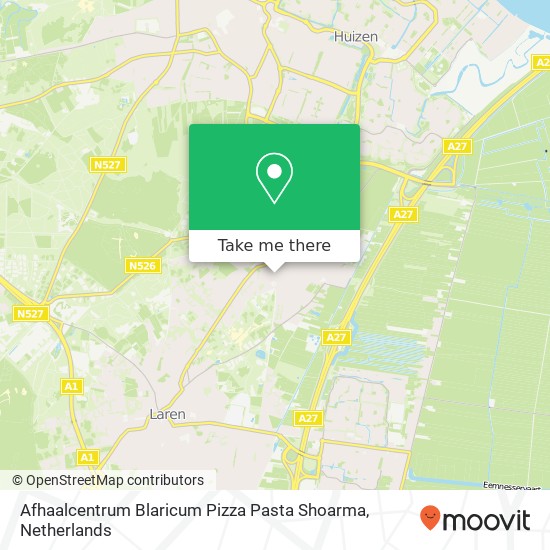 Afhaalcentrum Blaricum Pizza Pasta Shoarma Karte