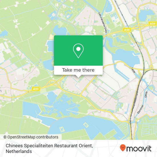 Chinees Specialiteiten Restaurant Orient map