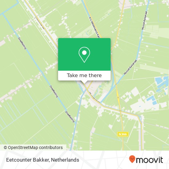 Eetcounter Bakker map