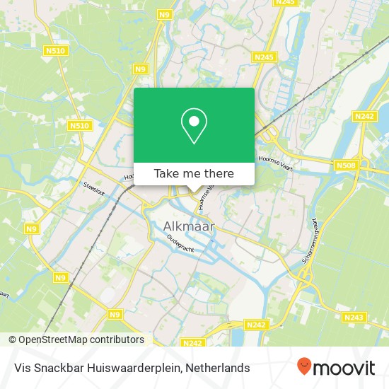Vis Snackbar Huiswaarderplein map