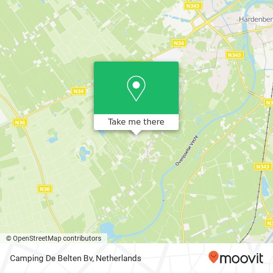 Camping De Belten Bv map