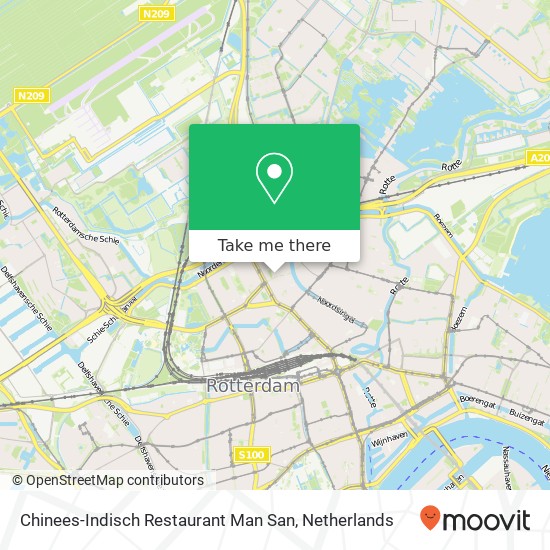 Chinees-Indisch Restaurant Man San map