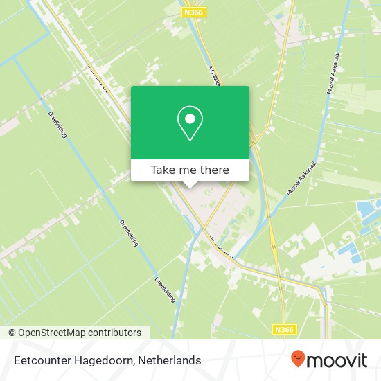 Eetcounter Hagedoorn map