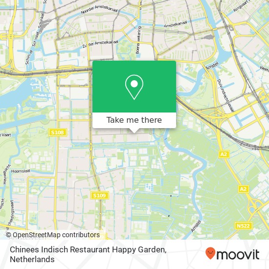 Chinees Indisch Restaurant Happy Garden map