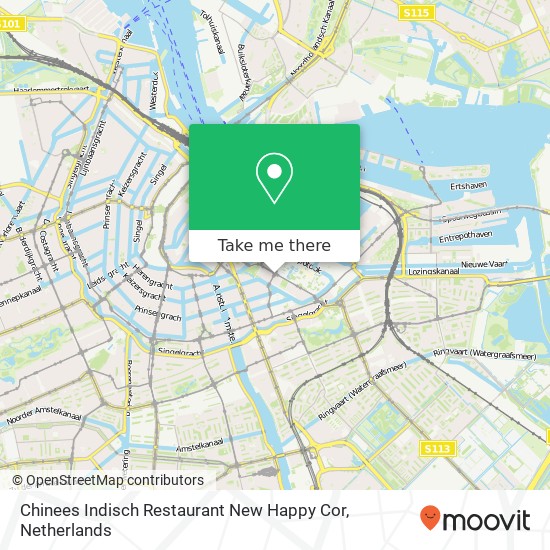 Chinees Indisch Restaurant New Happy Cor map