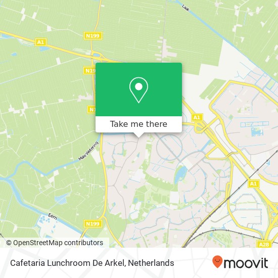 Cafetaria Lunchroom De Arkel map