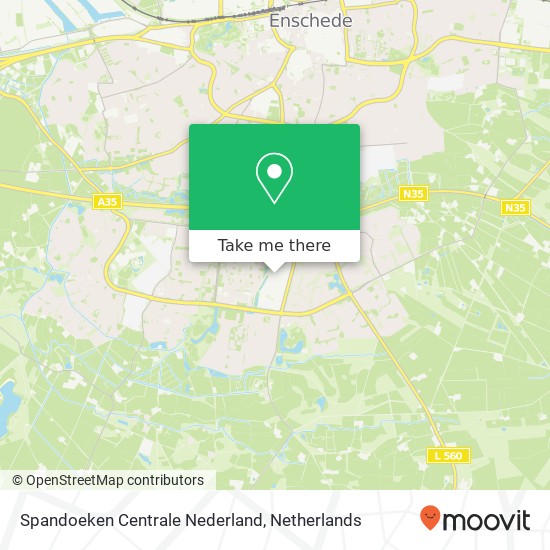 Spandoeken Centrale Nederland Karte