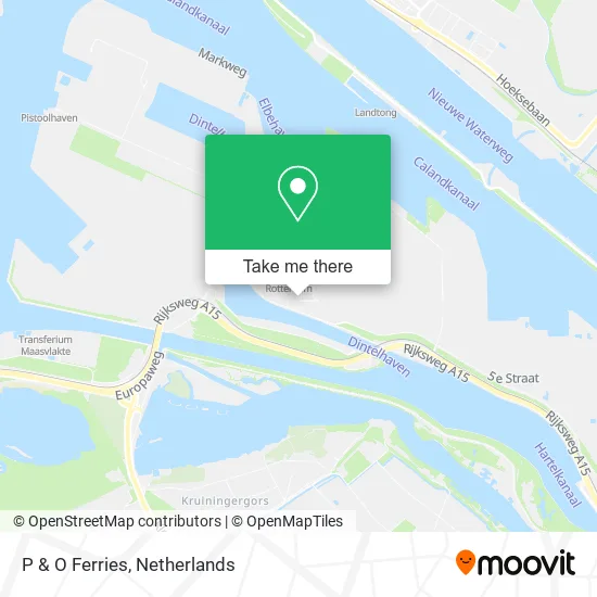 P & O Ferries map