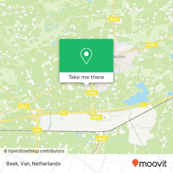 Beek, Van map