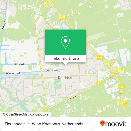 Fietsspecialist Wibo Koehoorn map