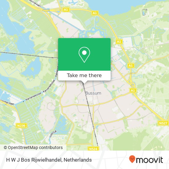 H W J Bos Rijwielhandel map