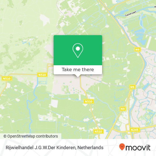 Rijwielhandel J.G.W.Der Kinderen map