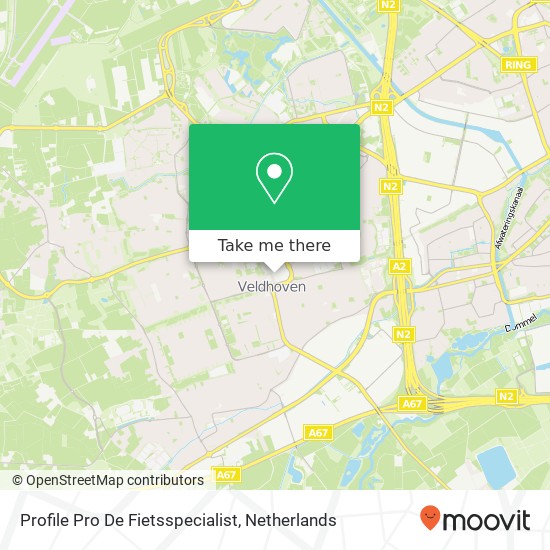 Profile Pro De Fietsspecialist map