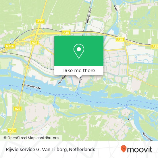 Rijwielservice G. Van Tilborg Karte