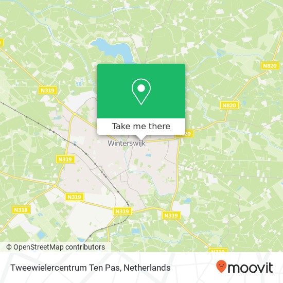 Tweewielercentrum Ten Pas map