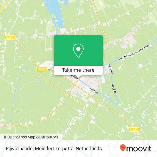 Rijwielhandel Meindert Terpstra map