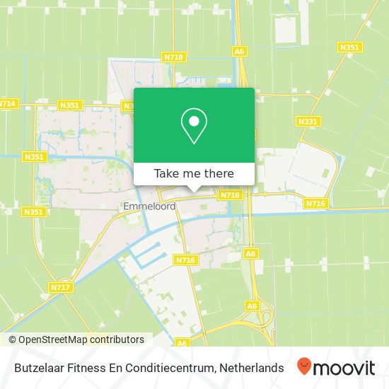 Butzelaar Fitness En Conditiecentrum map