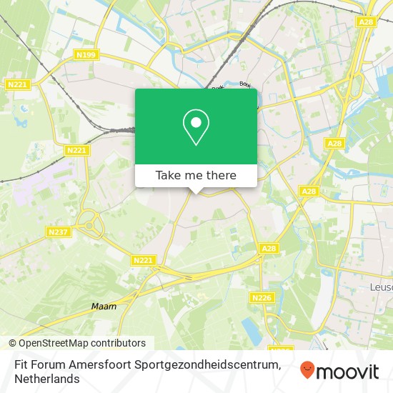 Fit Forum Amersfoort Sportgezondheidscentrum map