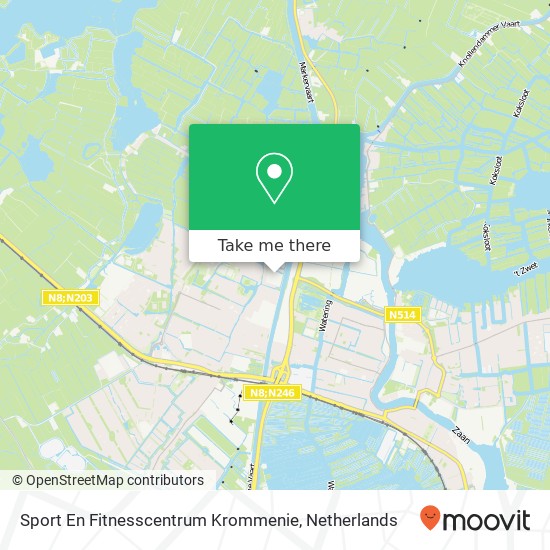 Sport En Fitnesscentrum Krommenie map