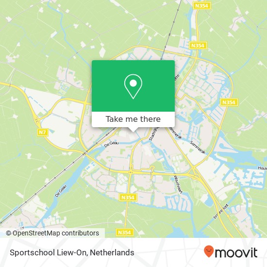 Sportschool Liew-On map