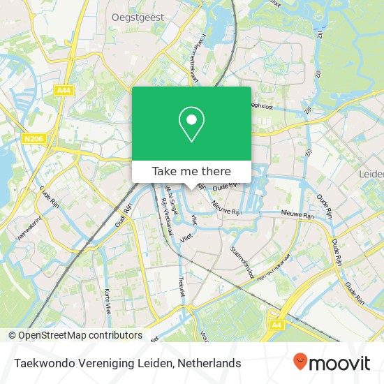 Taekwondo Vereniging Leiden map