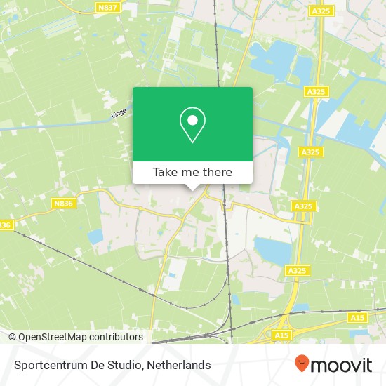 Sportcentrum De Studio map